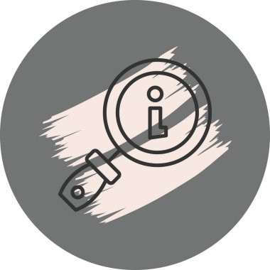 Bilgi Arama Web simgesi vektör illüstrasyonu