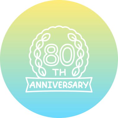 Sekseninci yıldönümü ikonu. Uygulamalar için rozet logosu