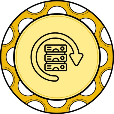 Para Geri Garanti Ağ ikonu vektör çizimi