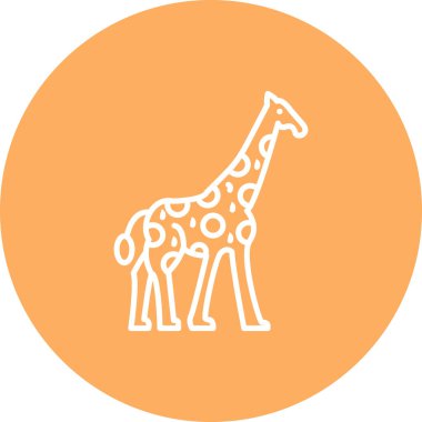 Zürafa simgesi vektör illüstrasyon tasarımı