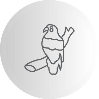 Kırmızı kuyruklu Hawk simgesi vektör çizimi