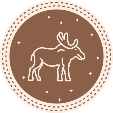 Geyik simgesi vektör çizimi tasarımı