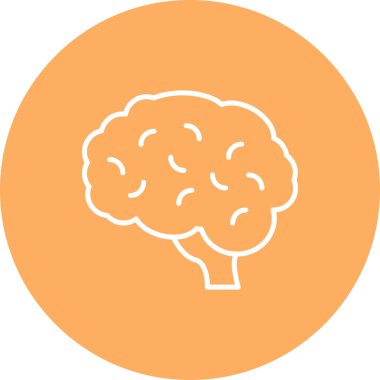 Beyin satırı simgesi, vektör çizim