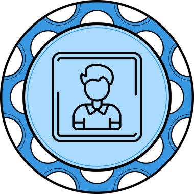 Kullanıcı simgesi. Genç bir çocuğun basit bir çizimi.