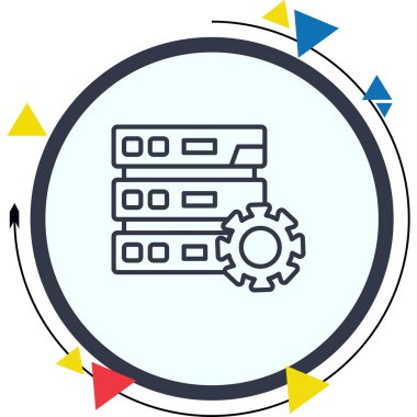 Yapılandırma Satırı Simgesi, Vektör İllüstrasyonu 