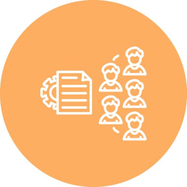 Proje Yönetimi web simgesi vektör illüstrasyonu