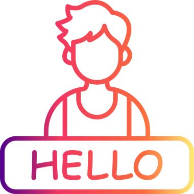 Merhaba Belirgin Profesyonel Yaratıcı Grafik Elementi