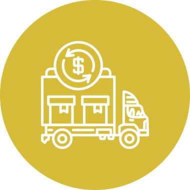 Moda stili izole edilmiş arkaplanda ücretsiz dağıtım simgesi. Ücretsiz Nakliye