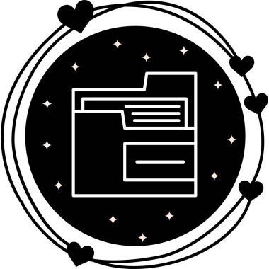 Klasör web simge vektör çizim