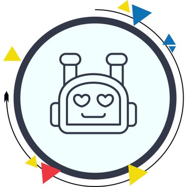Bot simgesi, vektör illüstrasyonu basit tasarım