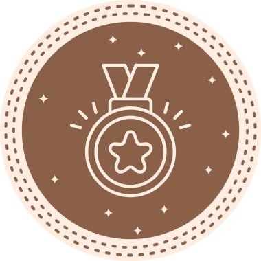 Ödül Satırı Simgesi Basit Görüntü Beyaz Arkaplanda İzole Edildi