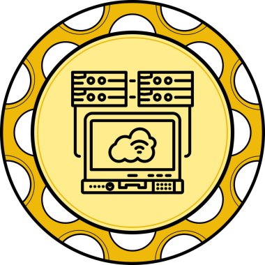 Yapay Zeka Çizgisi Simgesi Basit Görüntü Beyaz Arkaplanda İzole Edildi