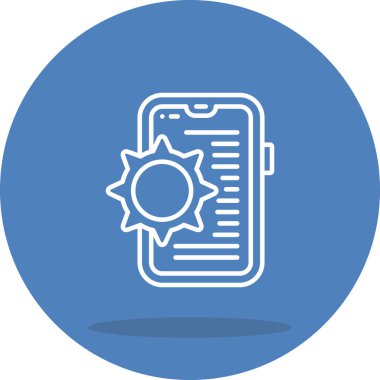 akıllı telefon simgesi, vektör illüstrasyonu basit tasarım