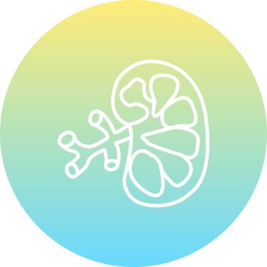 Böbrek Eşsiz Düz Dijital Tasarım Nesnesi