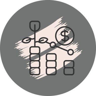 Yatırım konsepti simgesi, vektör illüstrasyonu basit tasarım