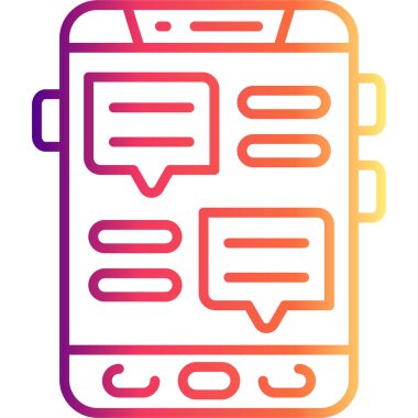 Mobil web simgesi vektör illüstrasyonu