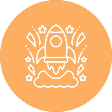  Fırlatma Satırı Simgesi, Vektör İllüstrasyonu