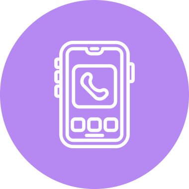 Ekranda üç düğmeli telefon ahizesi simgesini gösteren akıllı telefon.