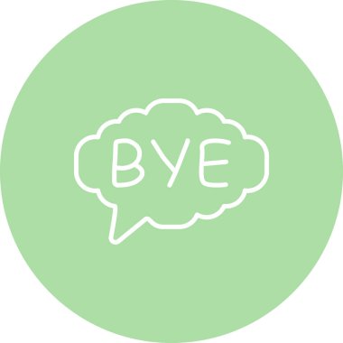 Konuşma balonu çizgisi simgesi, metin basit illüstrasyonlu web etiketi