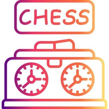 Satranç Saati web simgesi vektör çizimi