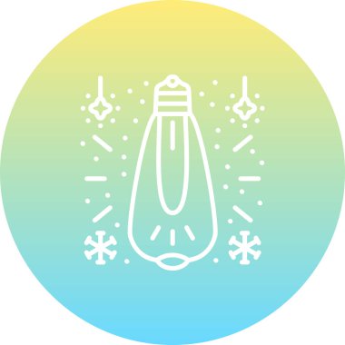 Modern Ampul simgesinin vektör çizimi