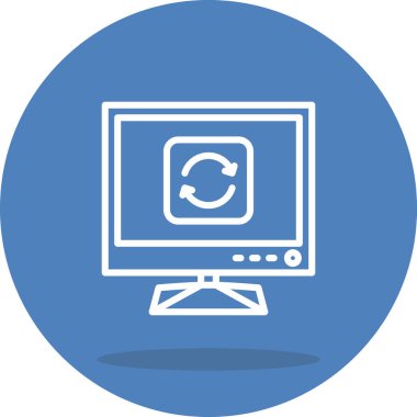 TV Geri Dönüşüm Minimum Düz Kullanıcı Deneyimi Sembolü