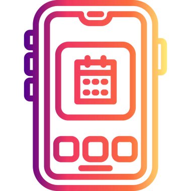 Mobil Takvim Çağdaş Yenilikçi Dijital Tasarım Varlığı