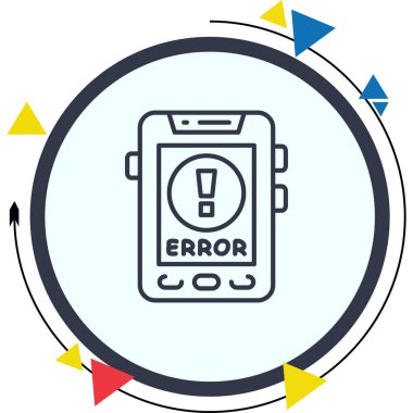 Hata web simgesi vektör illüstrasyonu