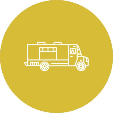 Yemek kamyonu simgesinin vektör çizimi