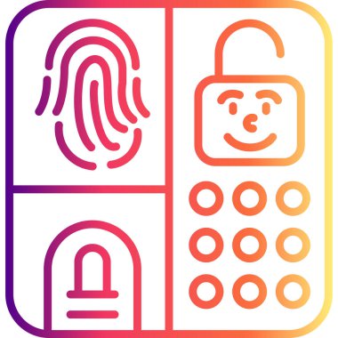 Parmak izi Çizgisi Simgesi Beyaz Arkaplanda İzole Edildi  