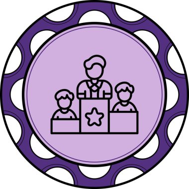 Takım Lideri Web simgesi vektör çizimi