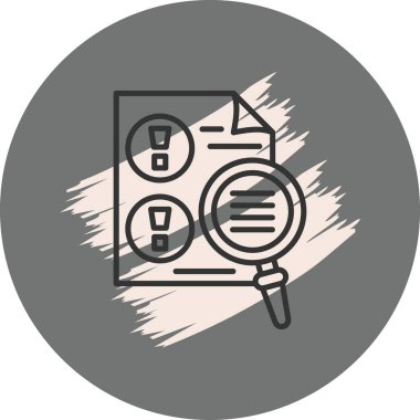 Risk Analizi web simgesi vektör çizimi