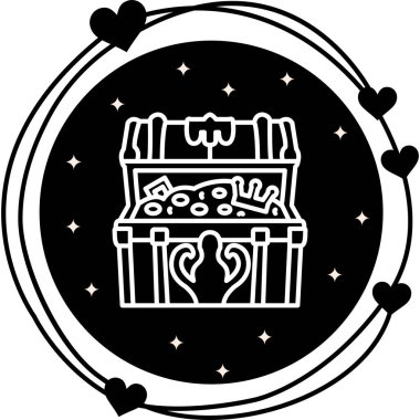 Hazine Para Kutusu Web simgesi vektör illüstrasyonu