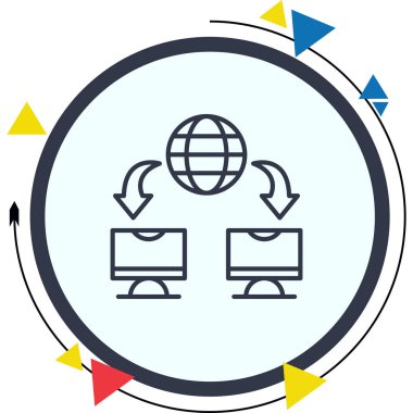 Ağ Bağlantısı Zarif Modern Yaratıcı Sanat Sembolü