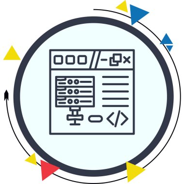 Web Veritabanı Premium Çağdaş Düz Vektör Özelliği