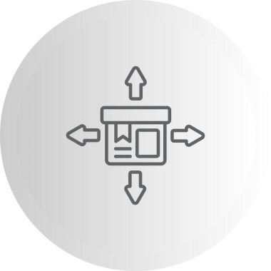 Dağıtım web simgesi vektör illüstrasyonu