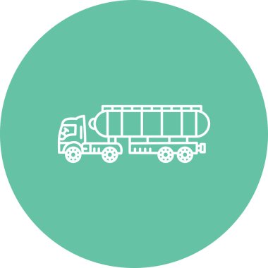 Tanker Truck Line Web Simgesi