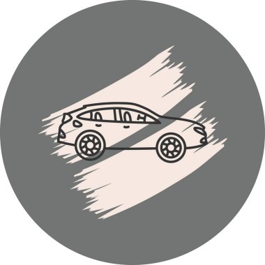 araba simgesi, vektör illüstrasyonu basit tasarım