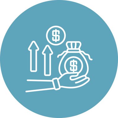 Yatırım konsepti simgesi, vektör illüstrasyonu basit tasarım