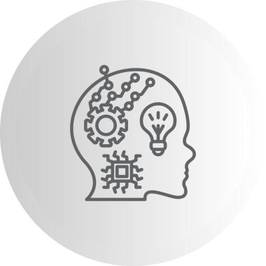 Makine Öğrenme Web simgesi vektör çizimi