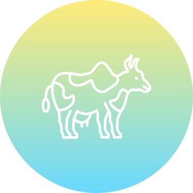 Cow web icon vector illustration