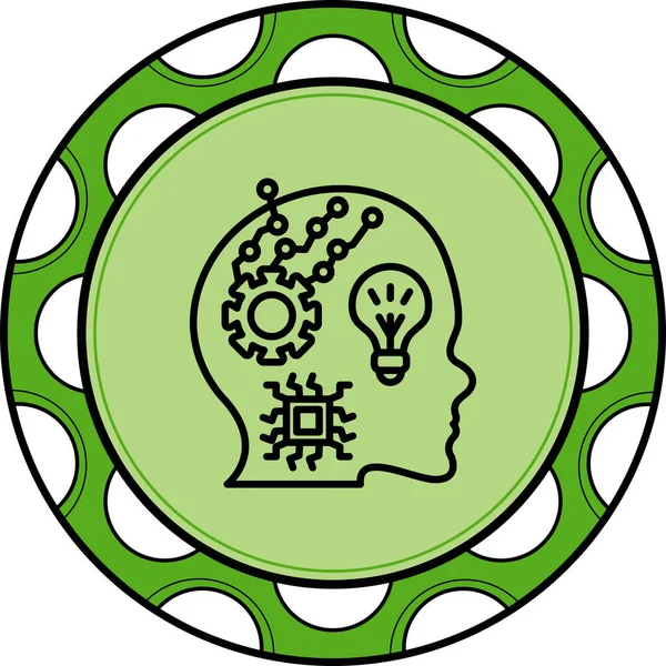 Makine Öğrenme Web simgesi vektör çizimi