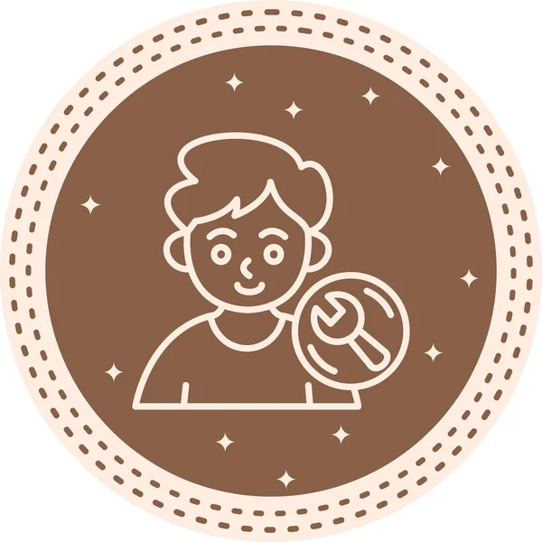 Kullanıcı Rolü Web simgesi vektör çizimi