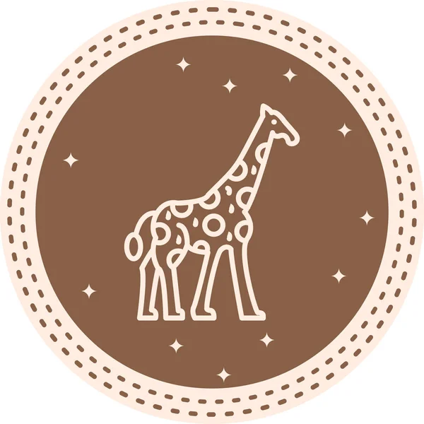 Zürafa simgesi vektör illüstrasyon tasarımı