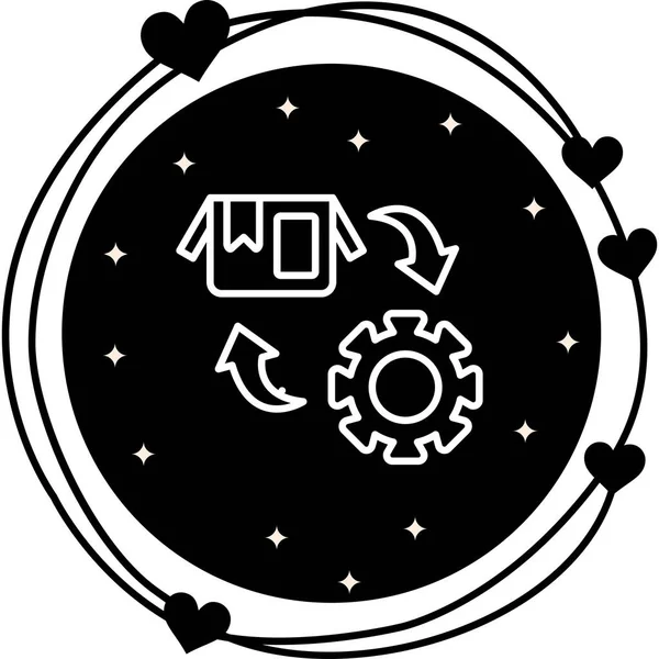 Ürün Yönetimi web simgesi vektör illüstrasyonu