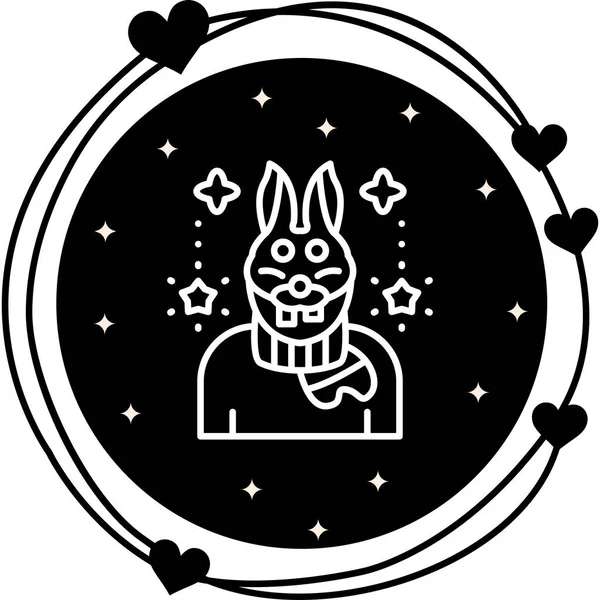 Tavşan Modern Dengeli Marka Vektörü Sembolü