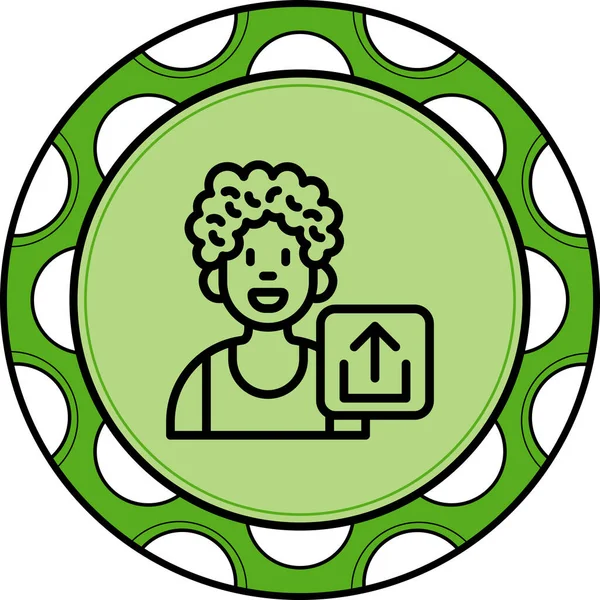 Kullanıcı Gönderme Satırı Düz Simgesi