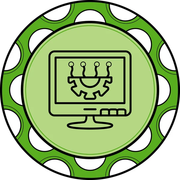 Yapılandırma Satırı Simgesi, Vektör İllüstrasyonu 