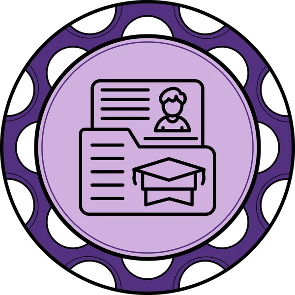 Müfredat web simgesi vektör illüstrasyonu