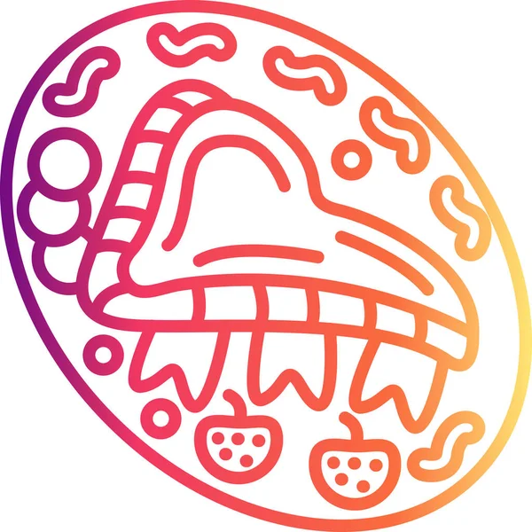 Izgara Et basit simgesinin vektör illüstrasyonu